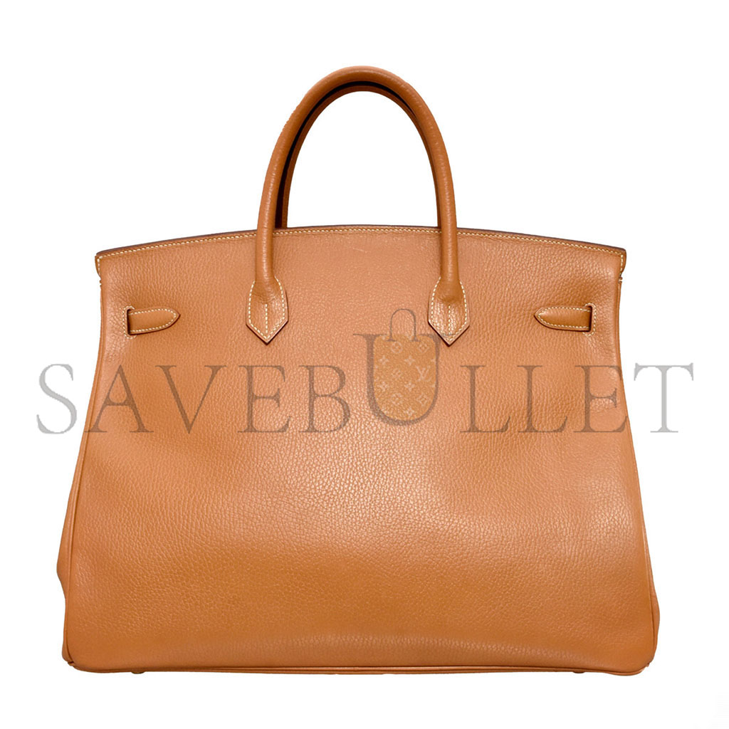 H**mes birkin 40 togo leather golden brown gold buckle h028352ck03 (40*30*21cm)